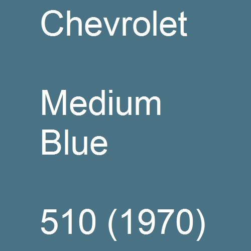 Chevrolet, Medium Blue, 510 (1970).